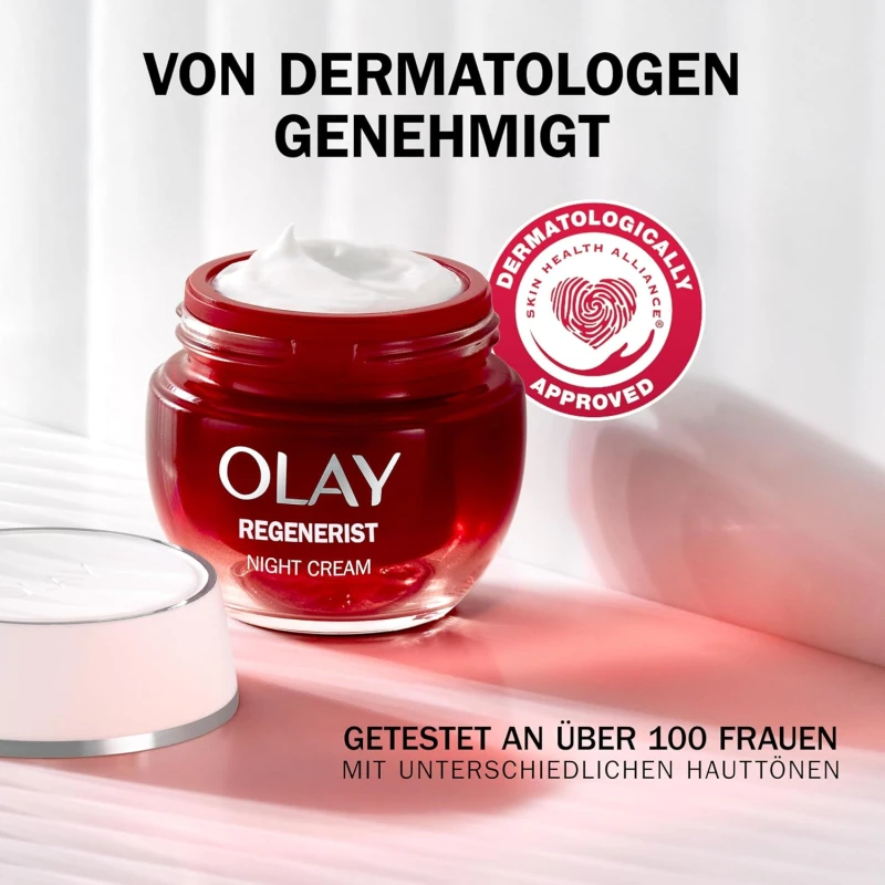 Cremă de noapte Olay Regenerist pentru față cu niacinamidă și peptide anti-îmbătrânire 50 ml